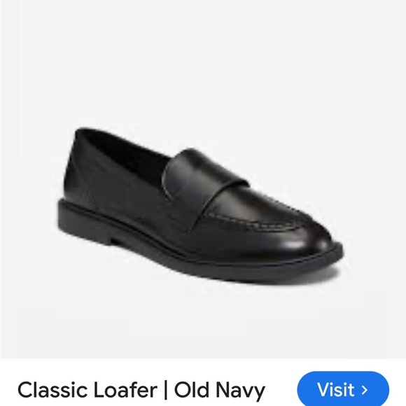 EUC Old Navy Women’s Sleek Classic Black Slip-On Loafers size 6.5 - Picture 1 of 6